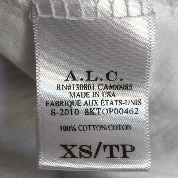 A.L.C. Blouse White Puff Shoulder Long Sleeve Blouse XS - Picture 10 of 12